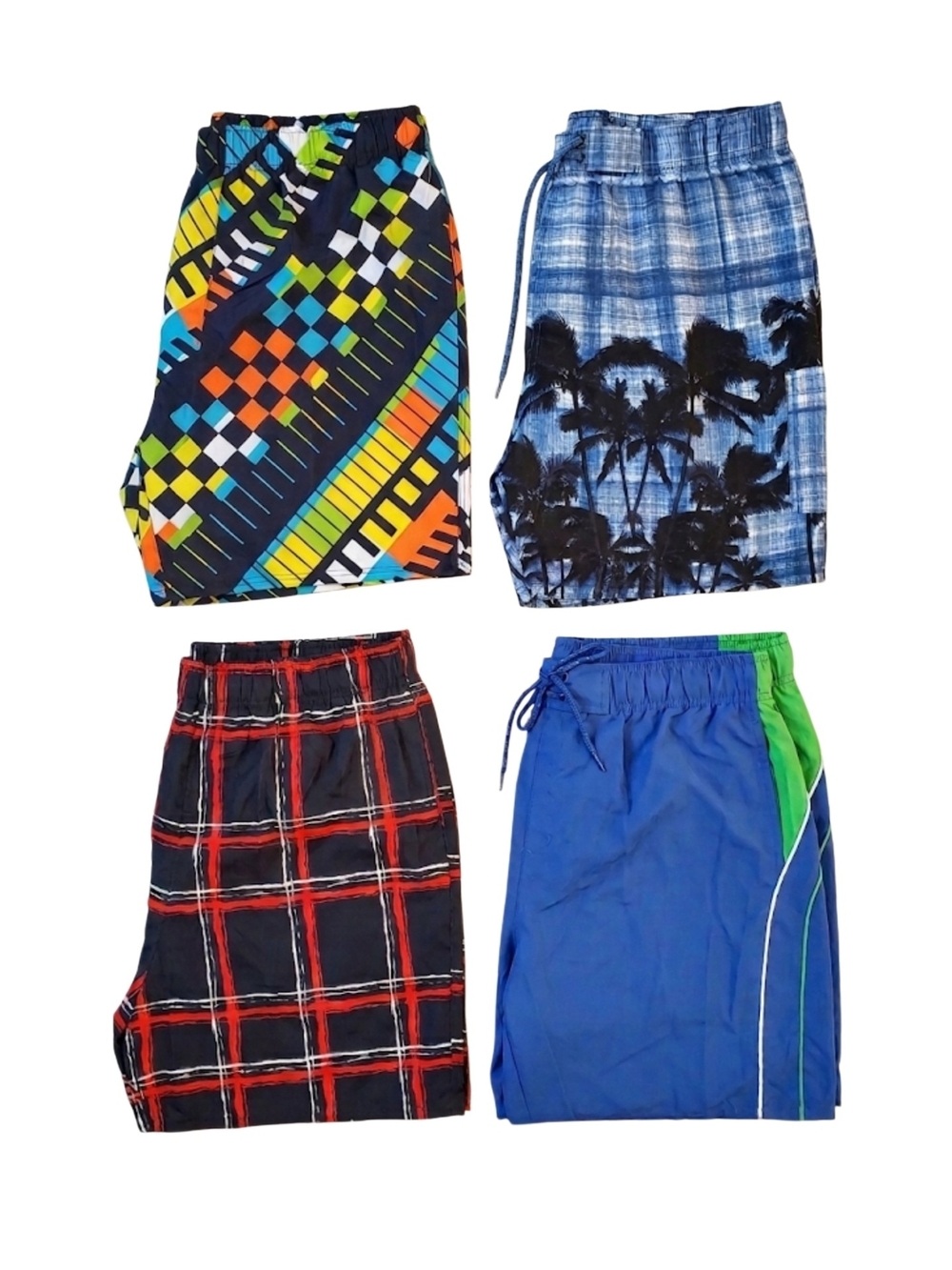 Mens Swim Trunks Size XLarge Pack-4 Summer Beach Board Shorts Inseam 10 in